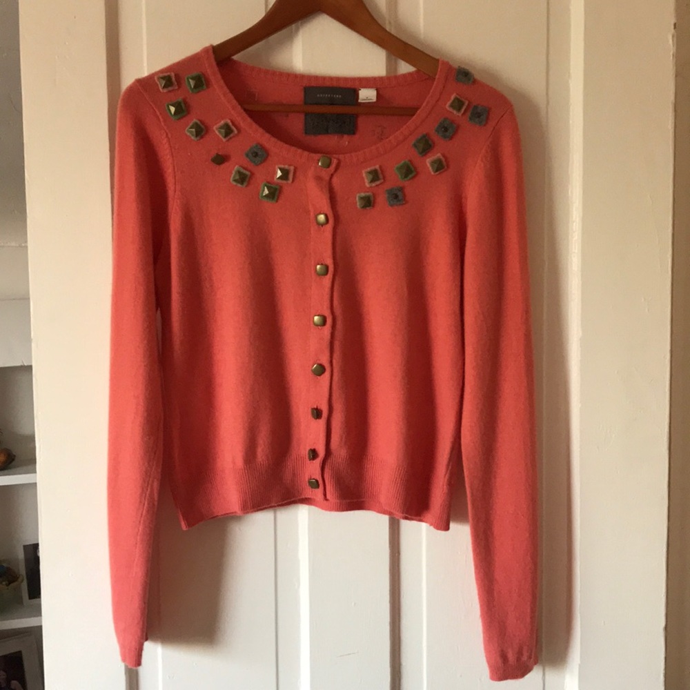 Anthropologie Guinevere Peach Cardigan